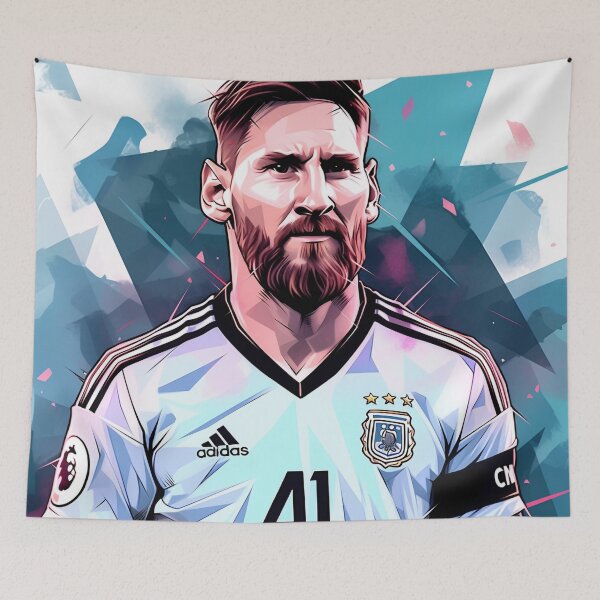 Item preview, Lionel Messi in adidas jersey designed and sold by neerajgenius.