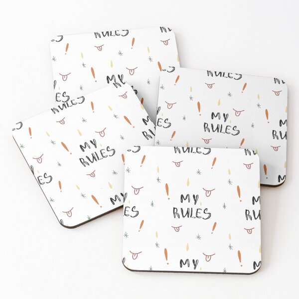 Item preview, My rules motivation phrase simple seamless pattern designed and sold by Yana Mustafina | Boho Soulful Designs.