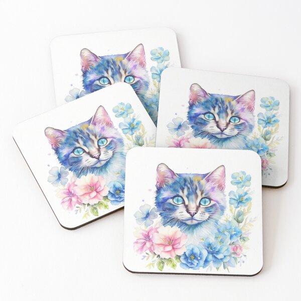 Item preview, Cute kitten watercolor generative ai designed and sold by juoctaviniarts.