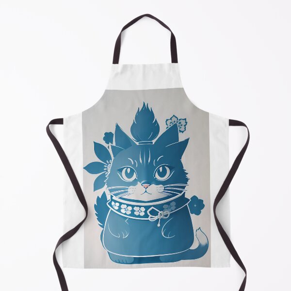 Aperçu de l'œuvre Cyanotype Artistry: Samurai Cat créée et vendue par Mechanical-Artt.