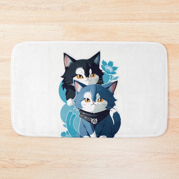 Item preview, Mystical Cyanotype Samurai Cats designed and sold by Mechanical-Artt.