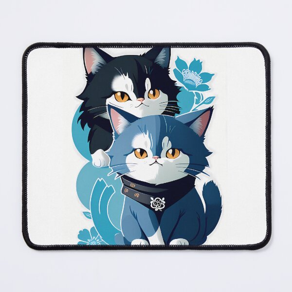 Item preview, Mystical Cyanotype Samurai Cats designed and sold by Mechanical-Artt.