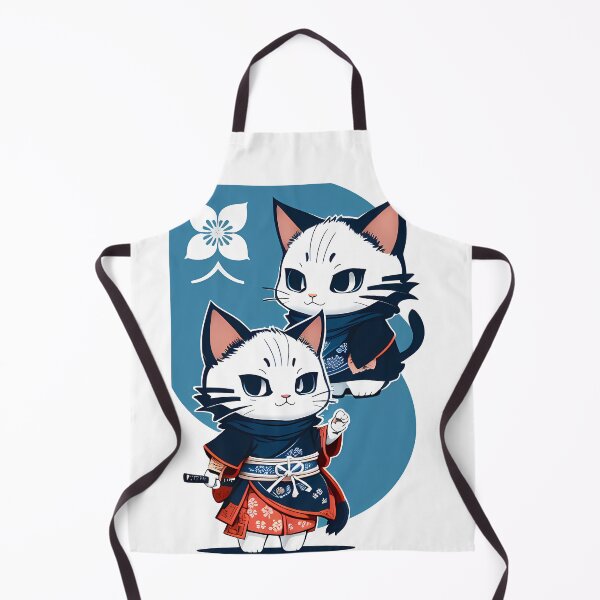 Item preview, Dynamic Cyanotype Samurai Cats designed and sold by Mechanical-Artt.