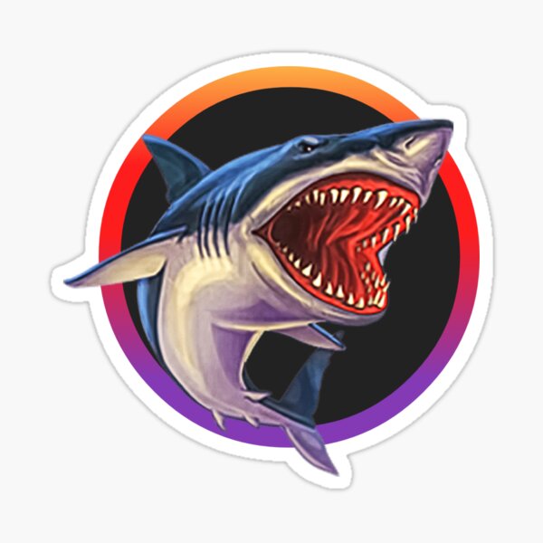 Funny Shark Playing Video Games Gamer Boys | Sticker