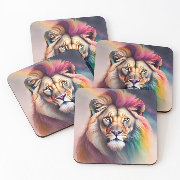 Item preview, Copy of Rainbow Lion Head Watercolour Style designed and sold by Magical-bear.