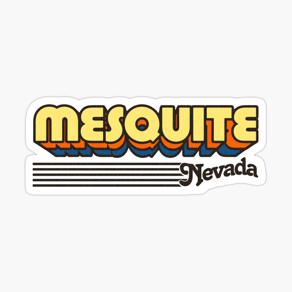 Mesquite, Nevada | Retro Stripes Sticker
