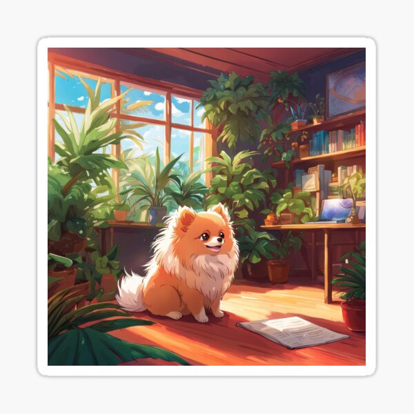 cute Pomeranian anime girl - AI Photo Generator - starryai