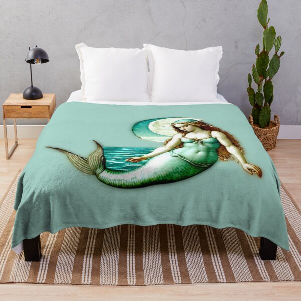 Item preview, MOON MERMAID MAIDEN Classical Renaissance Siren of the Sea Inspired by Leonardo da Vinci designed and sold by BadassBazaar.