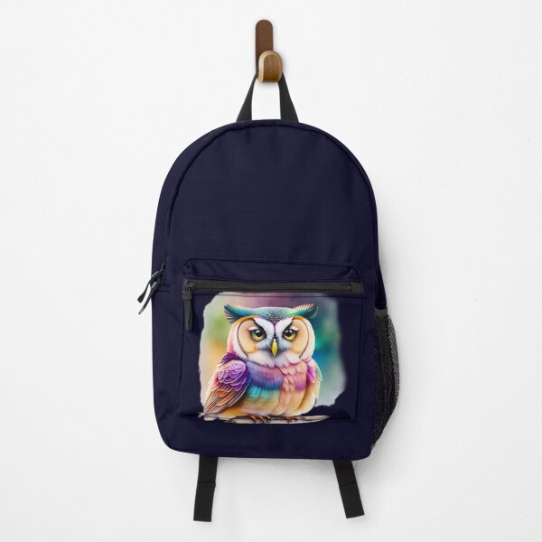 Item preview, Rainbow owl on the tree branch designed and sold by Magical-bear.
