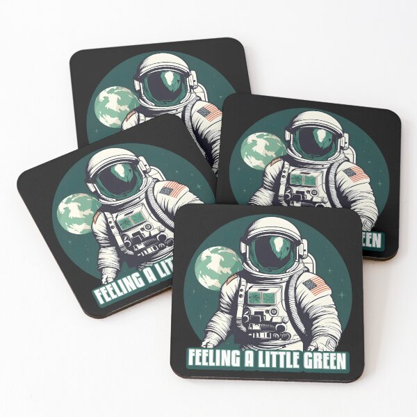 Item preview, Cartoon Style Astronaut in Space | Feeling a Little Green designed and sold by 24hSpaceMadness.