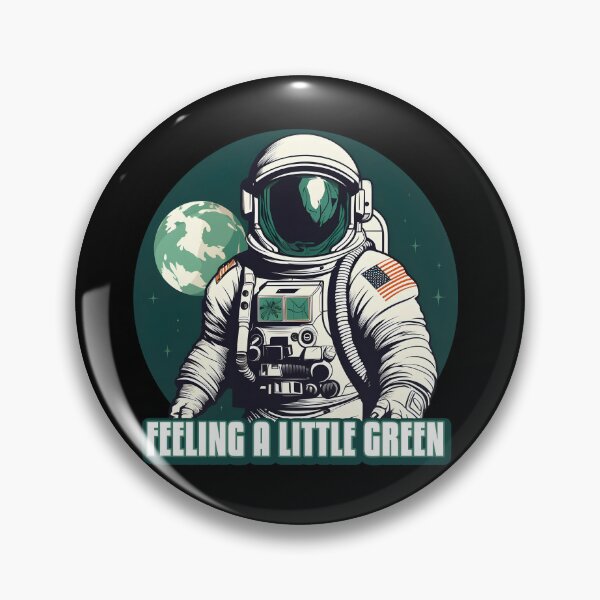 Item preview, Cartoon Style Astronaut in Space | Feeling a Little Green designed and sold by 24hSpaceMadness.