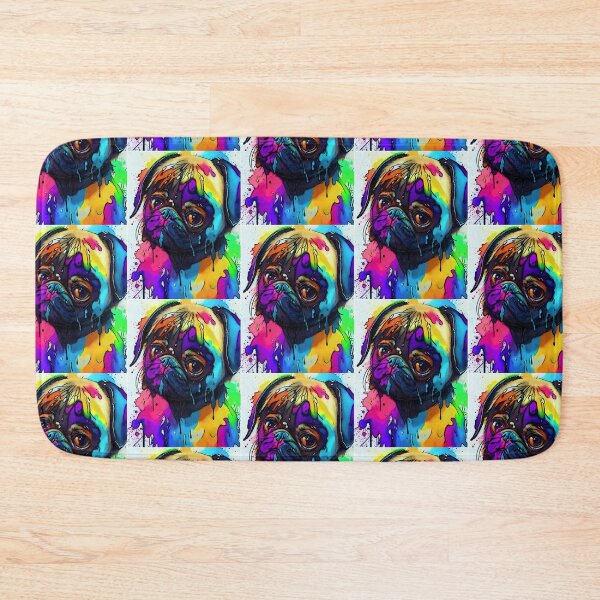 Item preview, Pug in Watercolor Splatter 2 designed and sold by RedBluffTraders.