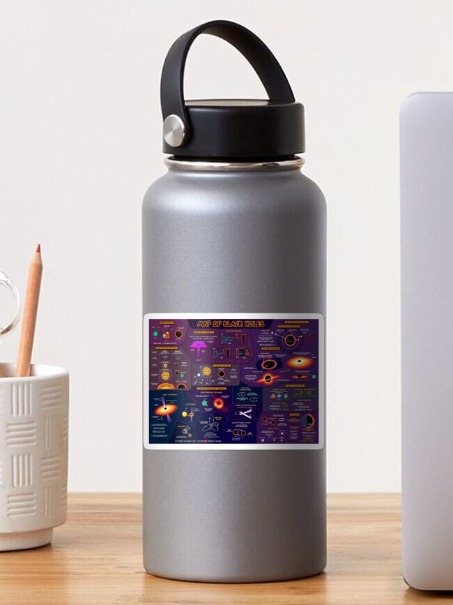 Thumbnail 1 of 3, Sticker, The Map of Black Holes designed and sold by DominicWalliman.