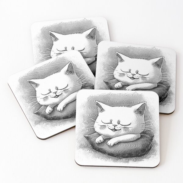Item preview, Sleepy cute cat designed and sold by arthardist.
