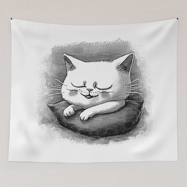 Item preview, Sleepy cute cat designed and sold by arthardist.