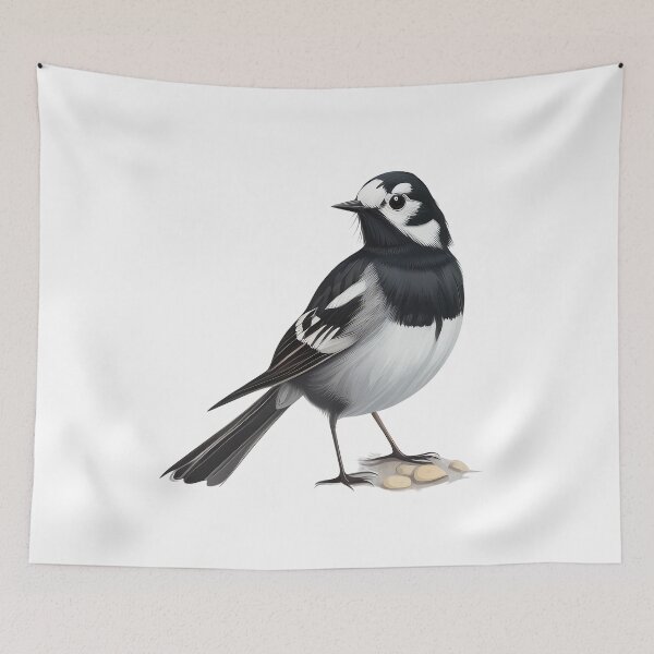 Item preview, Pied wagtail looking to one side designed and sold by naturemenagerie.
