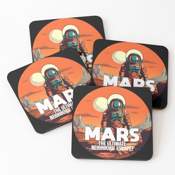 Item preview, Funny Cartoon Astronaut on Mars | Mars - The Ultimate Neighbors' Escape! designed and sold by 24hSpaceMadness.
