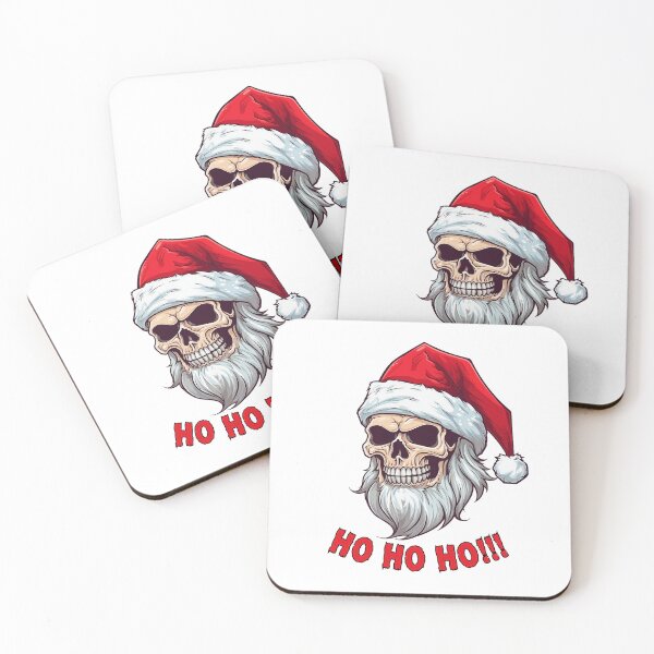 Item preview, Christmas Skull Wearing Santa Hat | Merry Christmas 2023 Ho Ho Ho designed and sold by CoolHippoQuotes.