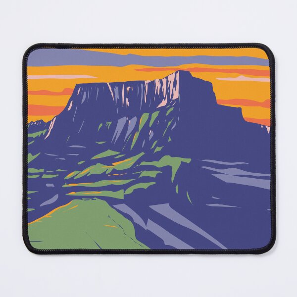 Item preview, Drakensberg or Dragon Mountains in South Africa and Lesotho WPA Art Deco Poster  designed and sold by patrimonio.
