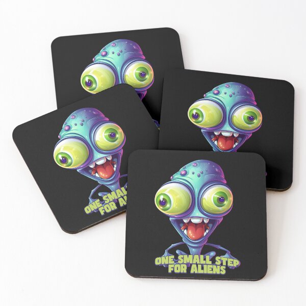 Item preview, Funny Smiling Alien with Huge Eyes | One Small Step for Aliens designed and sold by 24hSpaceMadness.