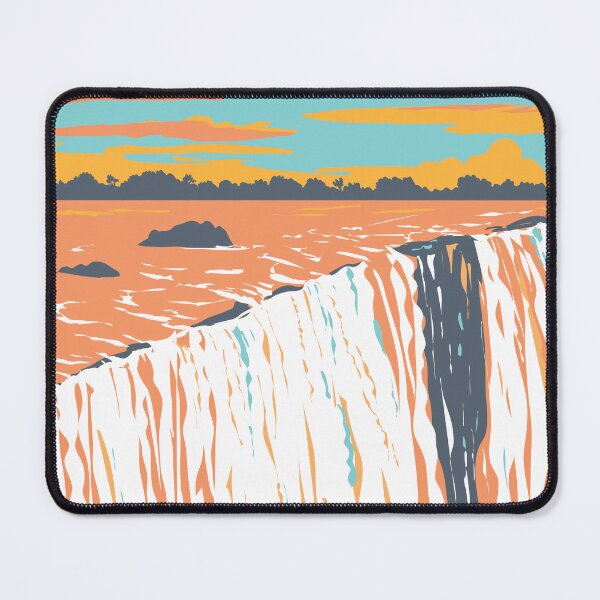 Item preview, Victoria Falls or Mosi-oa-Tunya of the Zambezi River WPA Art Deco Poster  designed and sold by patrimonio.