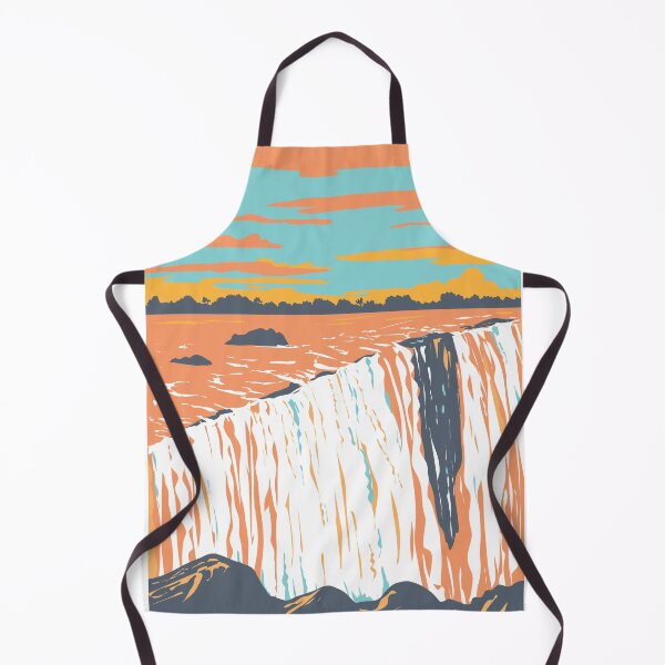 Item preview, Victoria Falls or Mosi-oa-Tunya of the Zambezi River WPA Art Deco Poster designed and sold by patrimonio.