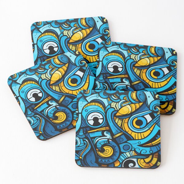 Item preview, Doodle art blue tones designed and sold by Eckperg.