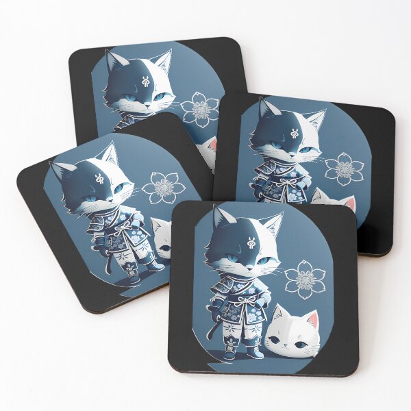 Item preview, Majestic Cyanotype Samurai Cat Warrior designed and sold by Mechanical-Artt.