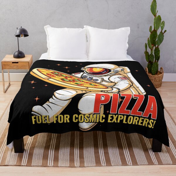 Item preview, Cartoon Astronaut in Galaxy | Pizza - Fuel for Cosmic Explorers! designed and sold by 24hSpaceMadness.