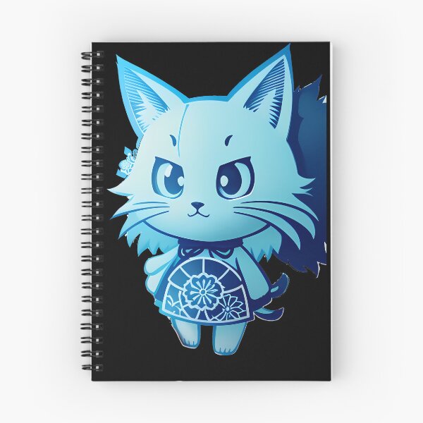 Item preview, Ethereal Cyanotype Samurai Cat Warrior designed and sold by Mechanical-Artt.