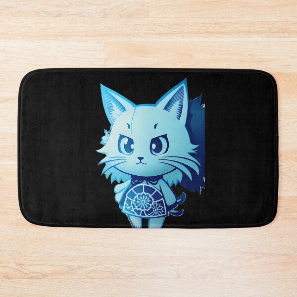 Item preview, Ethereal Cyanotype Samurai Cat Warrior designed and sold by Mechanical-Artt.