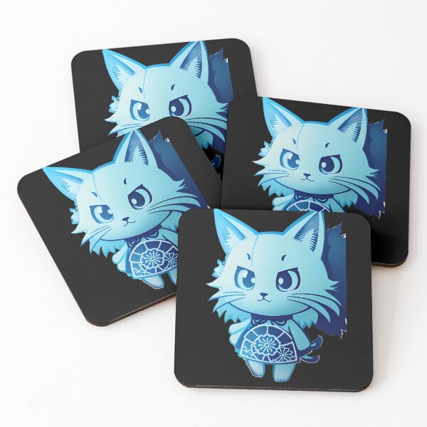 Item preview, Ethereal Cyanotype Samurai Cat Warrior designed and sold by Mechanical-Artt.