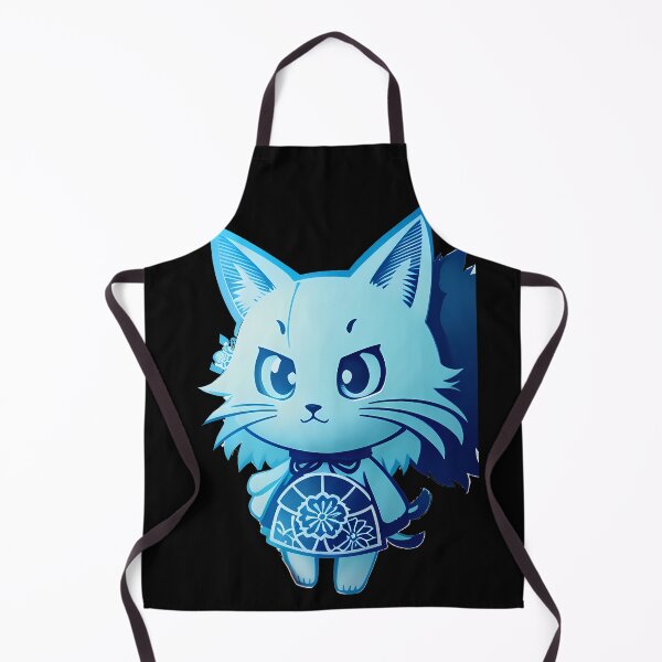 Item preview, Ethereal Cyanotype Samurai Cat Warrior designed and sold by Mechanical-Artt.