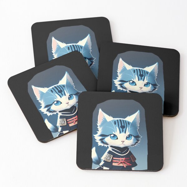 Item preview, Cyanotype Samurai cat of Honor designed and sold by Mechanical-Artt.