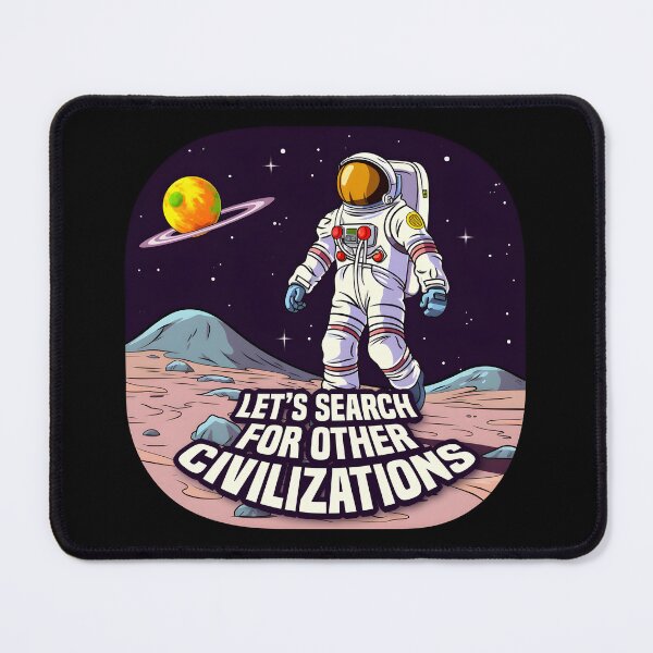 Item preview, Cartoon Astronaut on Planet | Let's Search for Other Civilizations designed and sold by 24hSpaceMadness.