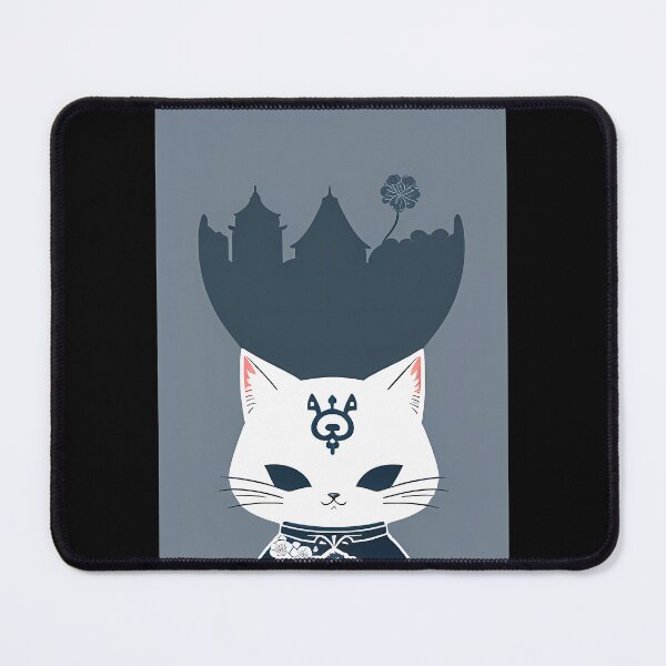 Artikelvorschau, Dynamic Cyanotype Samurai Feline entworfen und verkauft von Mechanical-Artt.