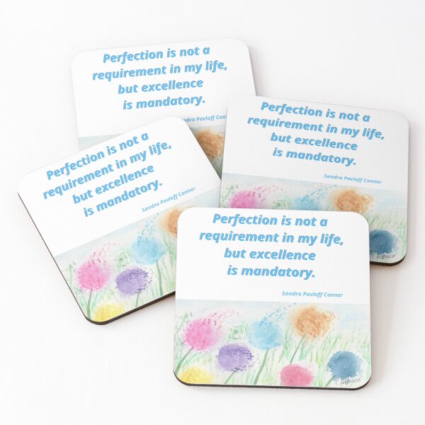 Item preview, Watercolor Dandelions with Quote about Excellence designed and sold by Art-by-Ahyoka.