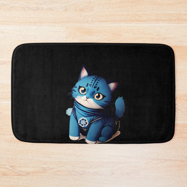 Item preview, Cyanotype Samurai Cat Warrior's Resolve designed and sold by Mechanical-Artt.