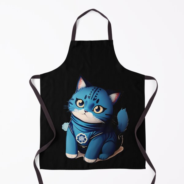 Item preview, Cyanotype Samurai Cat Warrior's Resolve designed and sold by Mechanical-Artt.