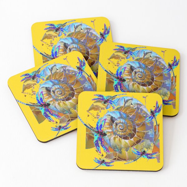 Artikelvorschau, BLAUE LIBELLEN NAUTILUS SHELL FANTASY ART entworfen und verkauft von sharlesart.