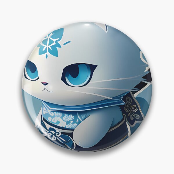 Item preview, Cyanotype Samurai Cat Essence designed and sold by Mechanical-Artt.