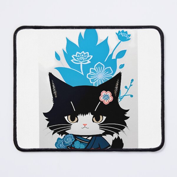 Item preview, Graceful Cyanotype Samurai Feline designed and sold by Mechanical-Artt.
