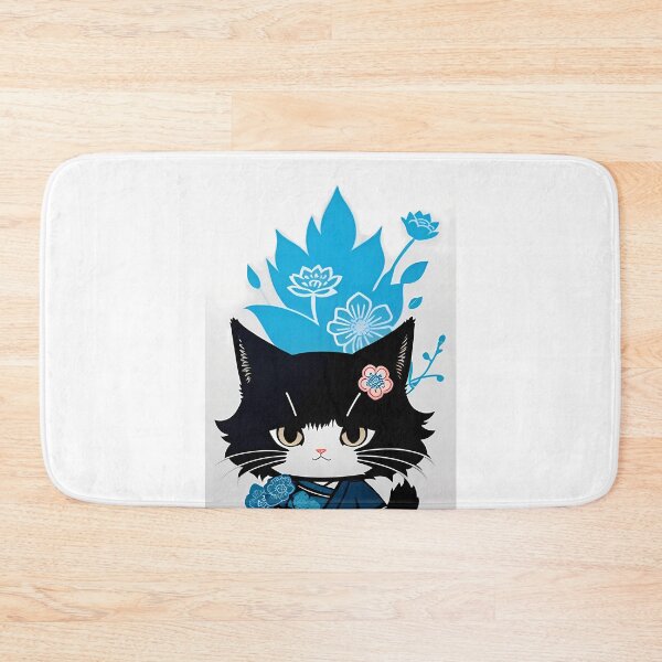 Item preview, Graceful Cyanotype Samurai Feline designed and sold by Mechanical-Artt.