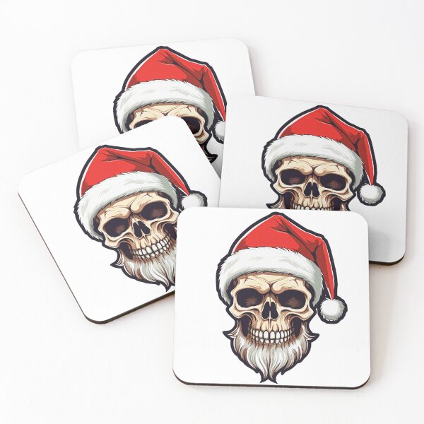 Item preview, Christmas Skull Wearing Santa Hat | Merry Christmas 2023 Ho Ho Ho designed and sold by CoolHippoQuotes.