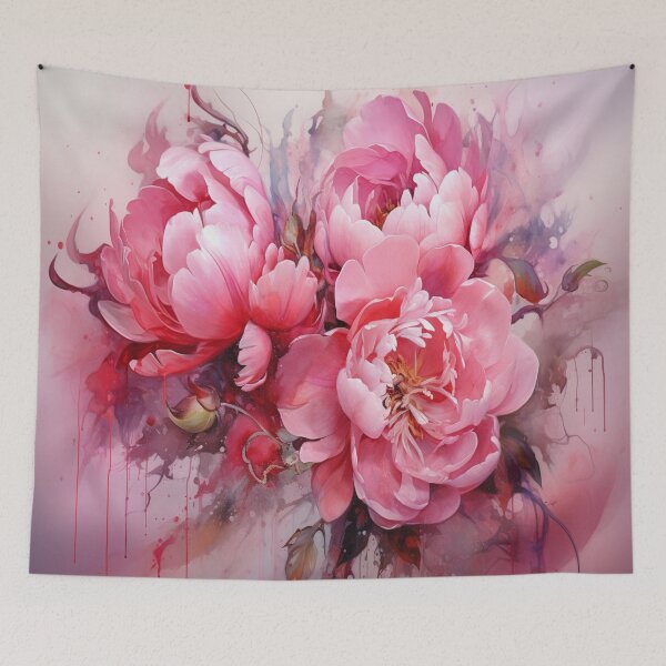 Artikelvorschau, Peonies Brushstrokes entworfen und verkauft von Beauty Art Printable.