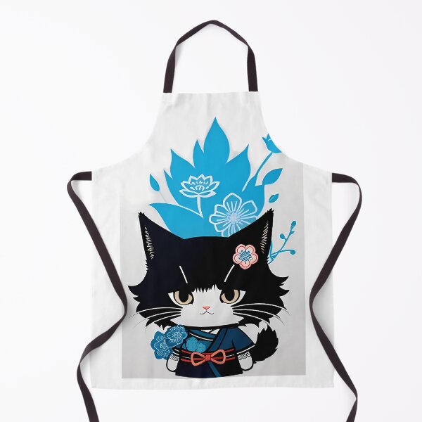 Item preview, Graceful Cyanotype Samurai Feline designed and sold by Mechanical-Artt.