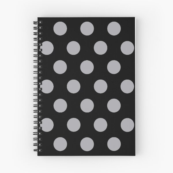 Item preview, Large METALLIC SILVER GREY and BLACK POLKA DOTS designed and sold by RachelMacht.
