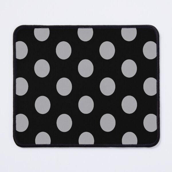 Item preview, Large METALLIC SILVER GREY and BLACK POLKA DOTS designed and sold by RachelMacht.