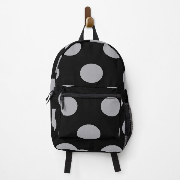 Item preview, Large METALLIC SILVER GREY and BLACK POLKA DOTS designed and sold by RachelMacht.