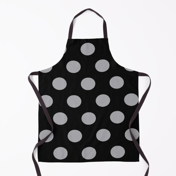 Item preview, Large METALLIC SILVER GREY and BLACK POLKA DOTS designed and sold by RachelMacht.